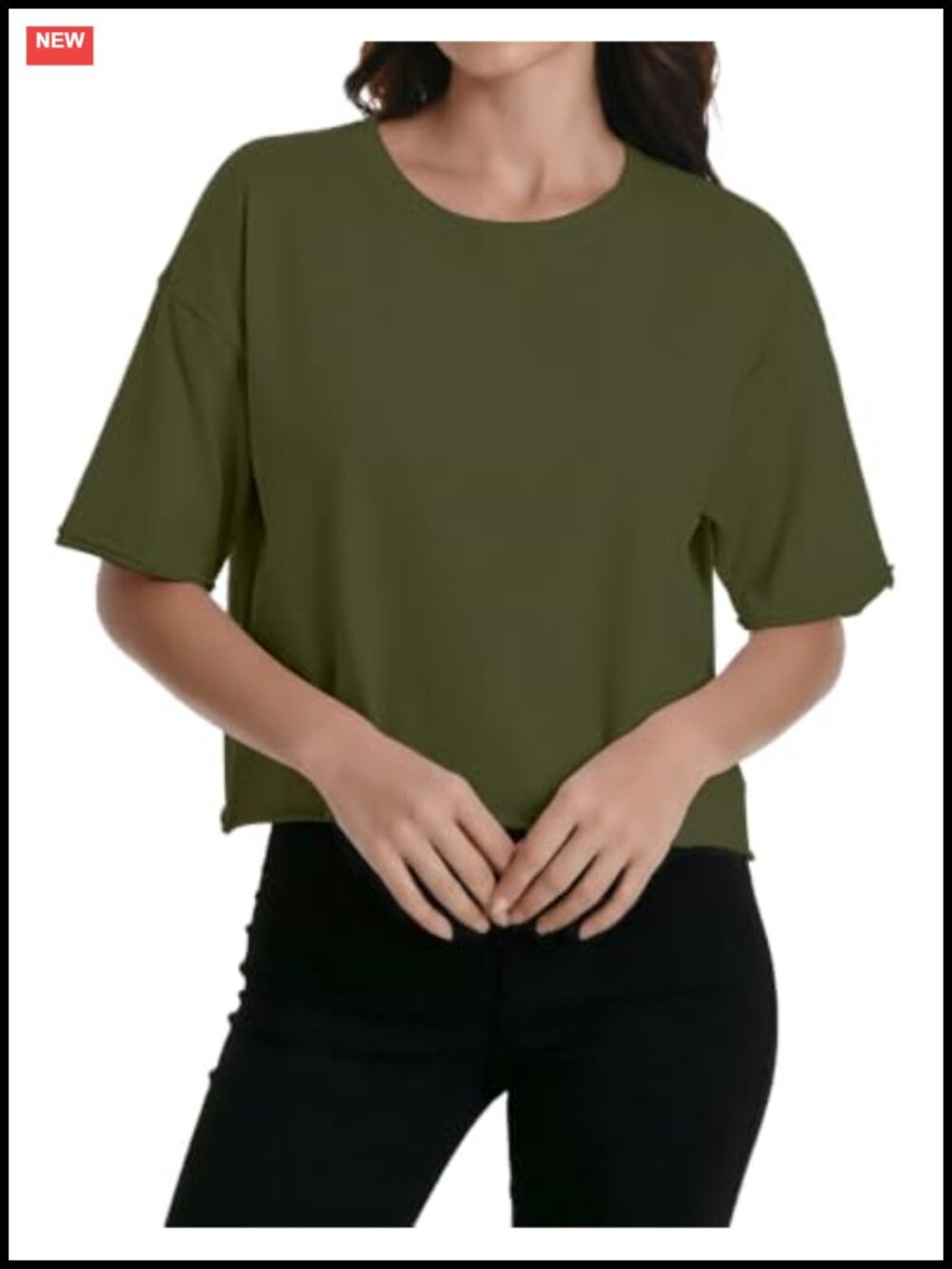 Oversized Cotton Crop Top Short Sleeve Yoga Running Athletic Tee